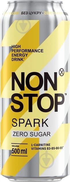 Енергетичний напій Non Stop Spark Zero Sugar 0,5 л - фото 1 Енергетичний напій Non Stop Spark Zero Sugar 0,5 л - фото 1