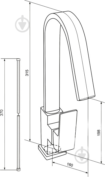 Смеситель для кухни Tango Quadro-05 - фото 4 Смеситель для кухни Tango Quadro-05 - фото 4