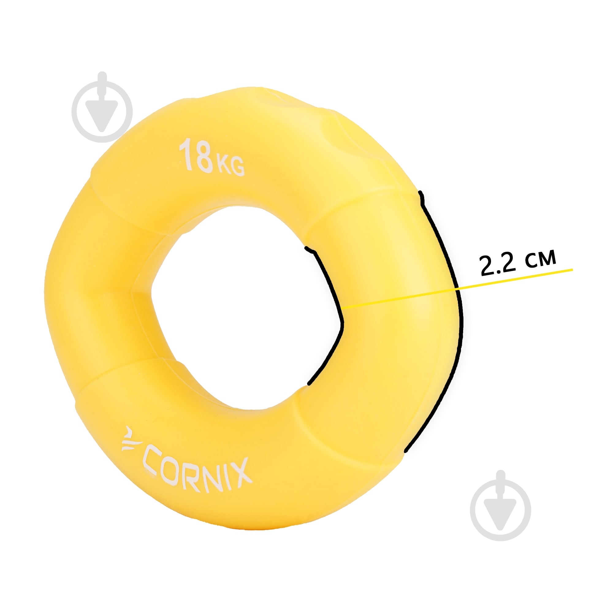 Эспандер кистевой Cornix 18 кг желтый XR-0073 - фото 8