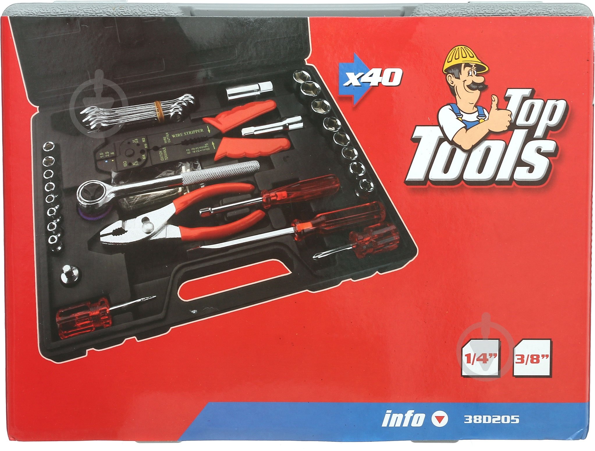 Набор ручного инструмента Top Tools 40 шт. 38D205 - фото 3