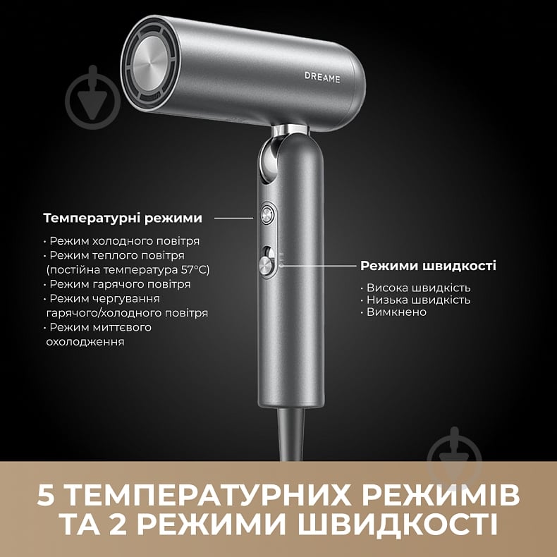 Фен-стайлер Deerma Pocket Pro 3in1 Titanium - фото 7