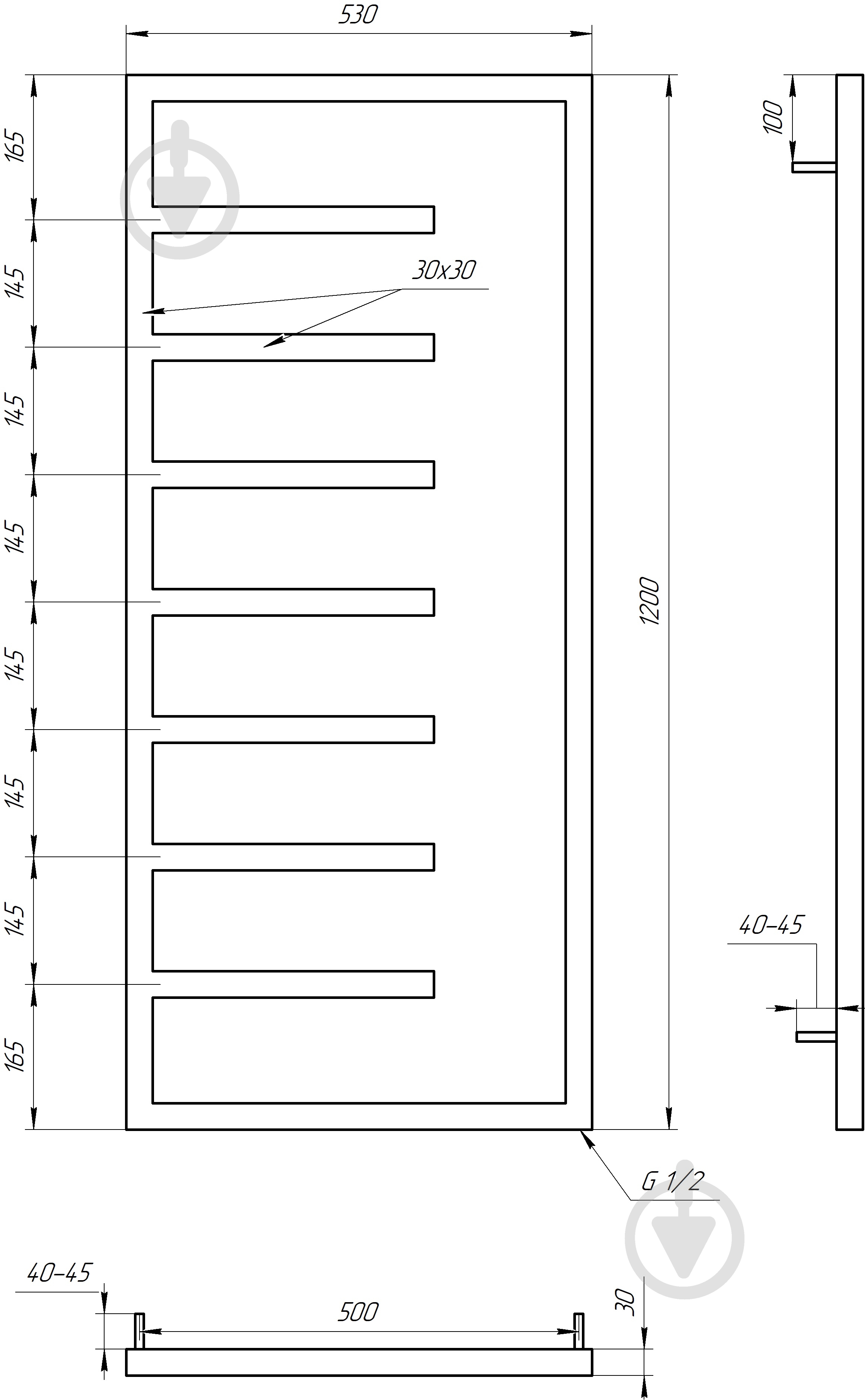 Рушникосушарка водяна GenesisAqua Combo/B1200 - фото 3