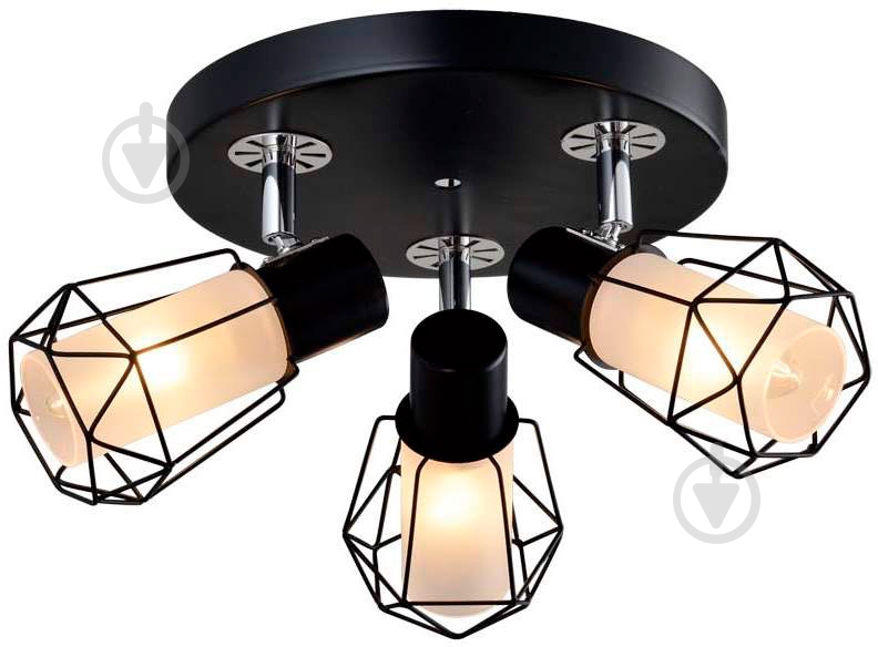 Спот Crystal Life 3x40 Вт E14 черный 15552-3 - фото 1