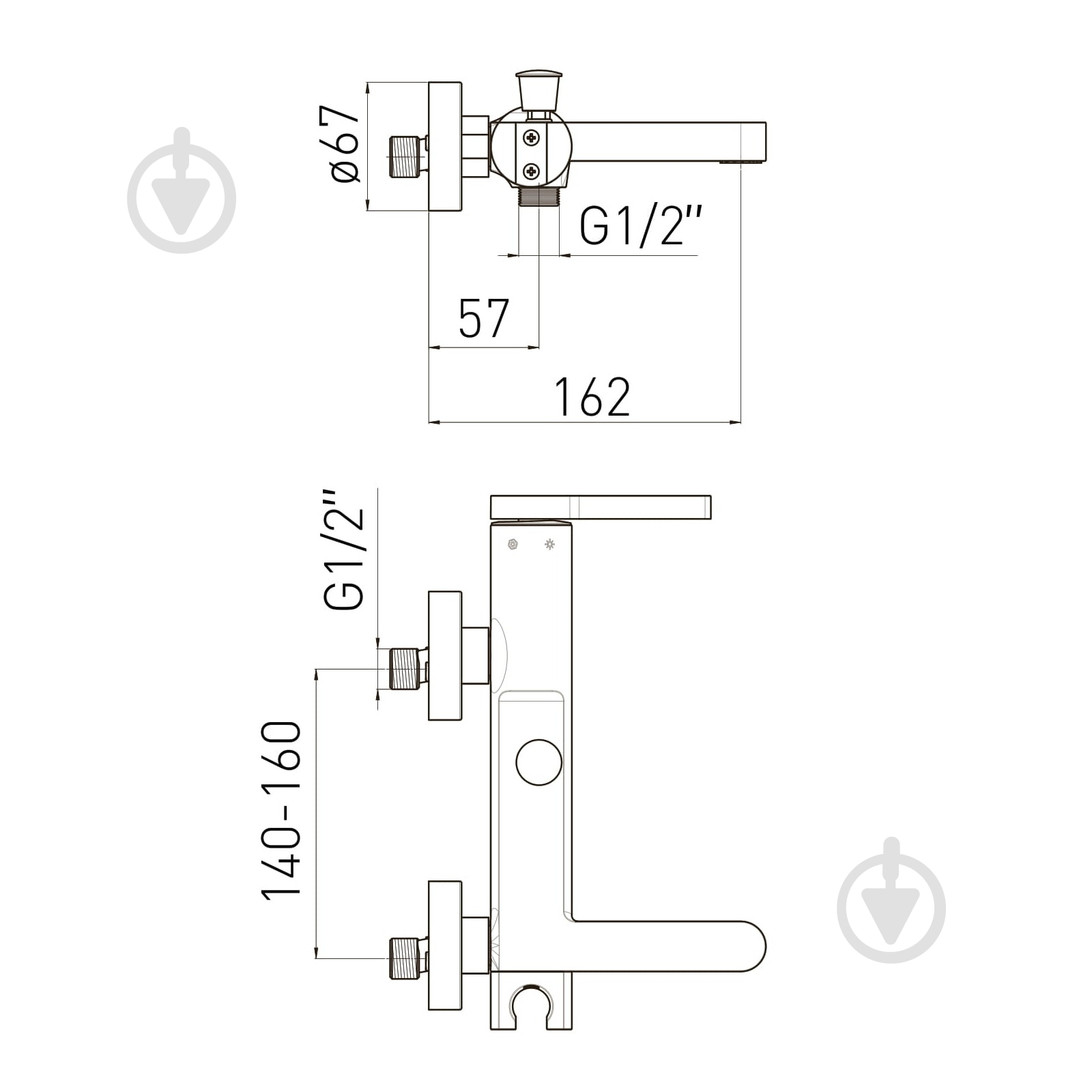 Смеситель для ванны VOLLE Mora 1537.030101 - фото 2 Смеситель для ванны VOLLE Mora 1537.030101 - фото 2