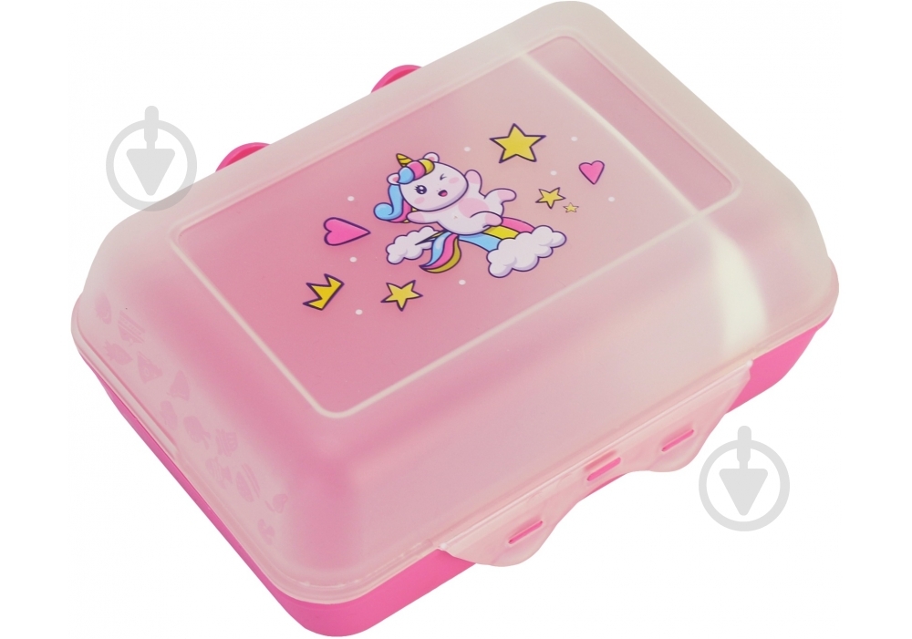 Ланч-бокс Optima Unicorn розовый 850 мл O98114 - фото 1