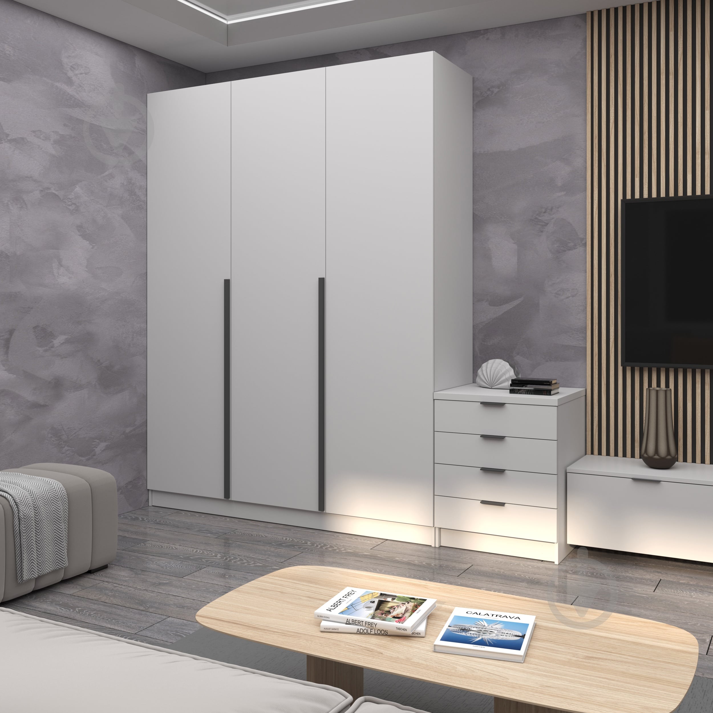Шкаф Luxe Studio Urban 2200х1800х524 мм белое дерево / МЛ000125895 - фото 2