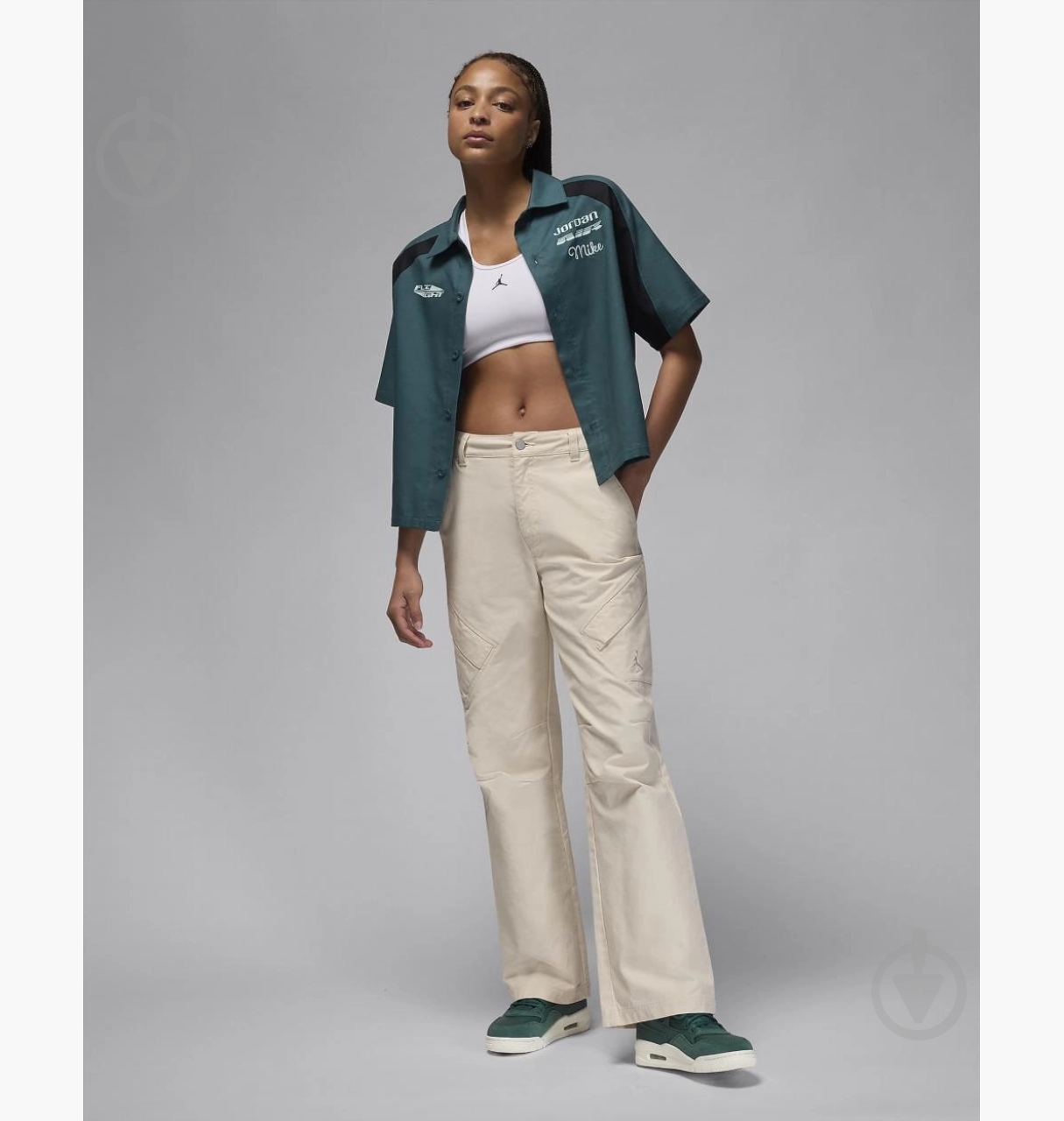 Кроссовки женские демисезонные Jordan WMNS AIR 4 RM FQ7940-300 р.40 зеленые - фото 9