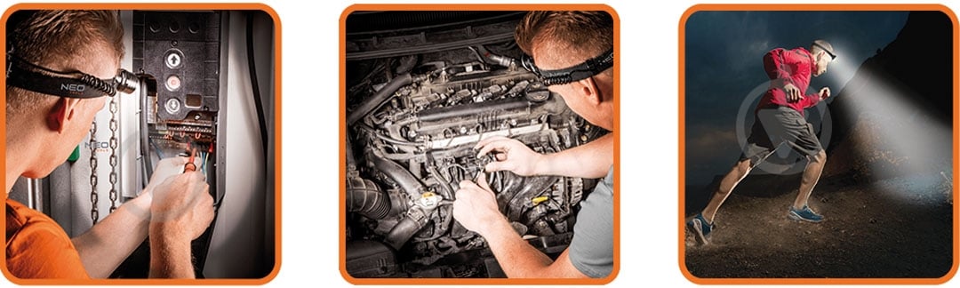 Фонарик на голову NEO tools 99-201 - фото 2