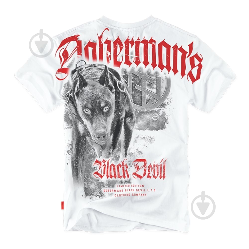 Футболка Dobermans Aggressive BLACK DEVIL L Белый (TS154WT-L) - фото 2