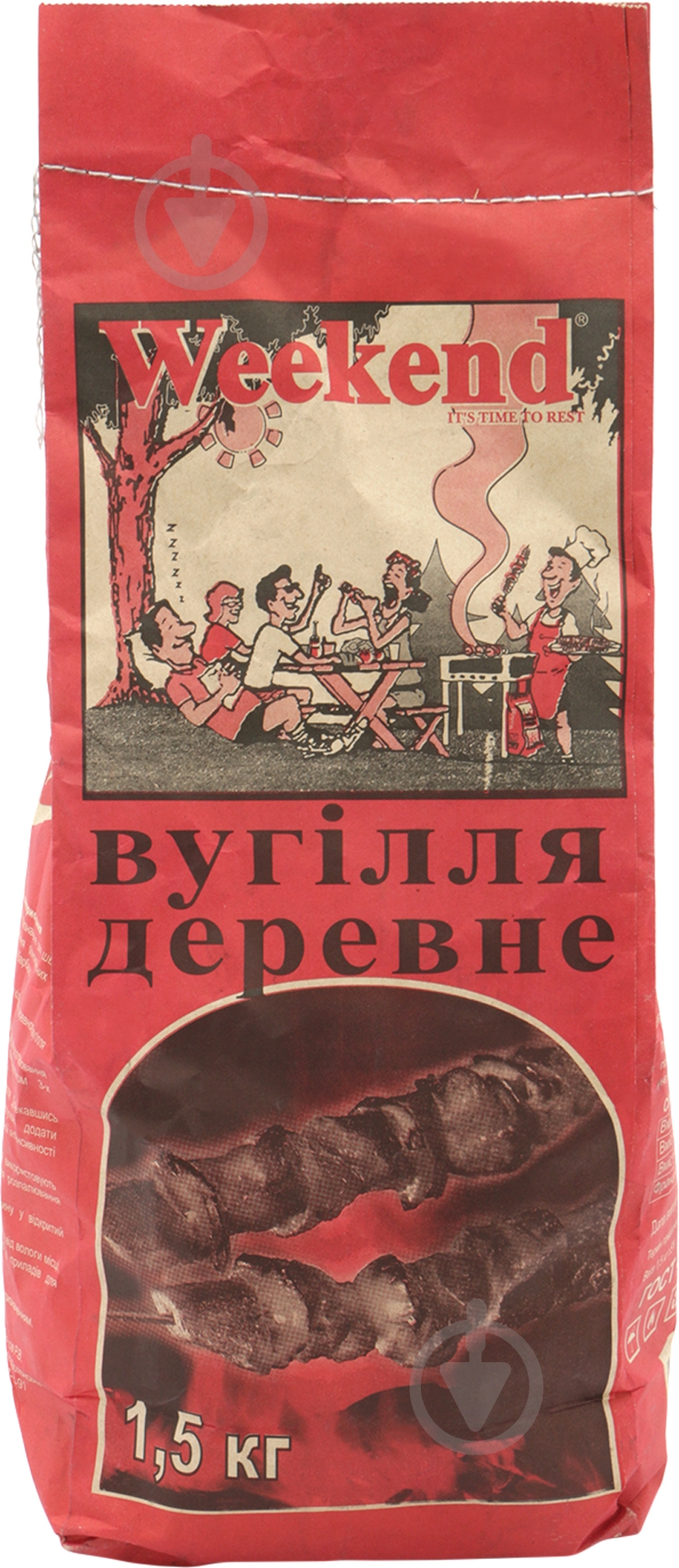 Уголь Weekend древесный 1,5 кг - фото 1