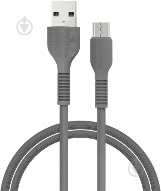 Кабель Acclab USB to Micro USB 1,2 м черный (AL-CBCOLOR-M1BK) - фото 1