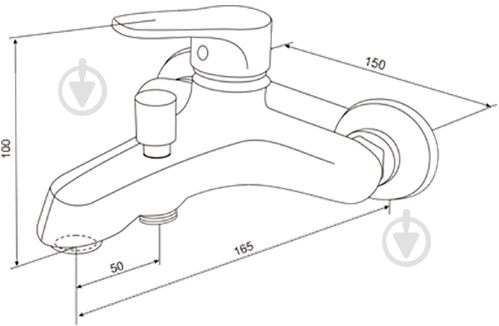 Смеситель для ванны Tango Uni 03 - фото 4