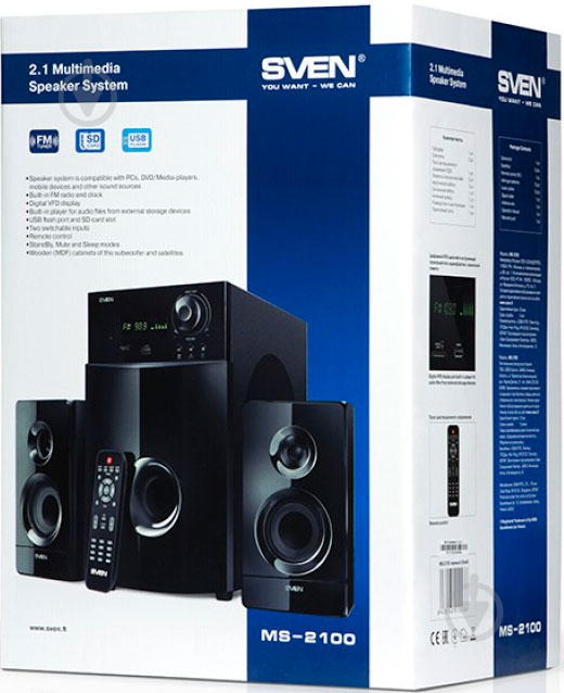 Акустическая система Sven MS-2100 2.1 black - фото 6