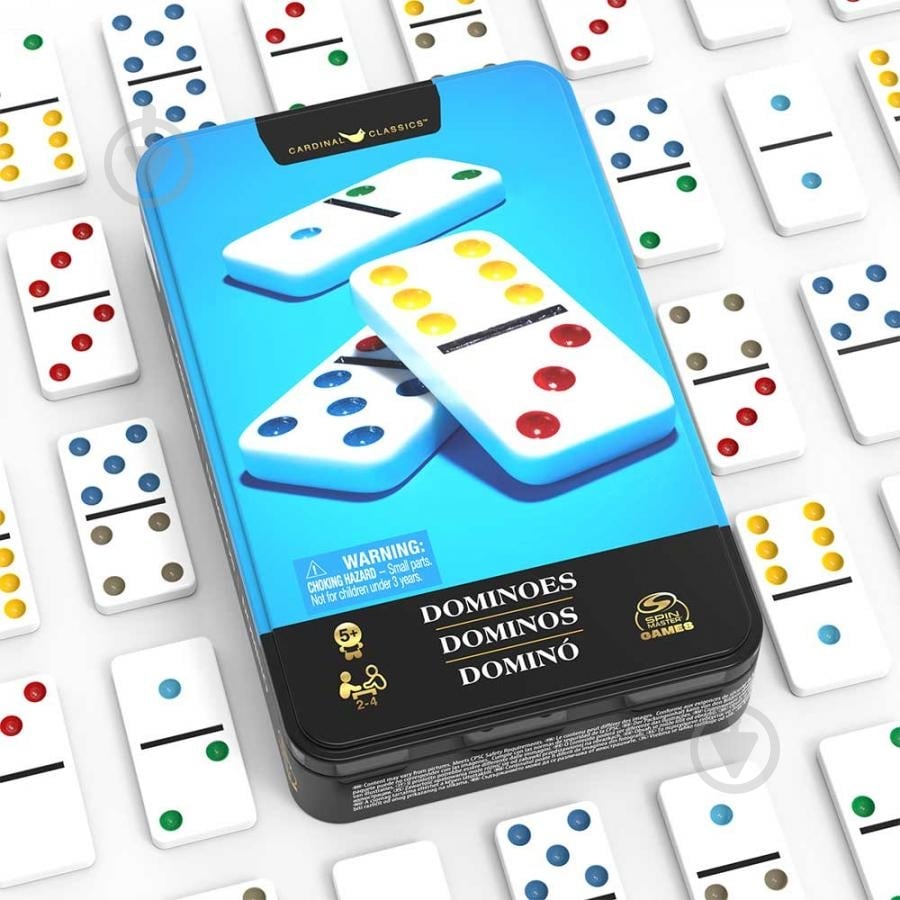 Игра настольная Spin Master Домино (в жестяной коробке) SM98405/6065369 - фото 3 Игра настольная Spin Master Домино (в жестяной коробке) SM98405/6065369 - фото 3