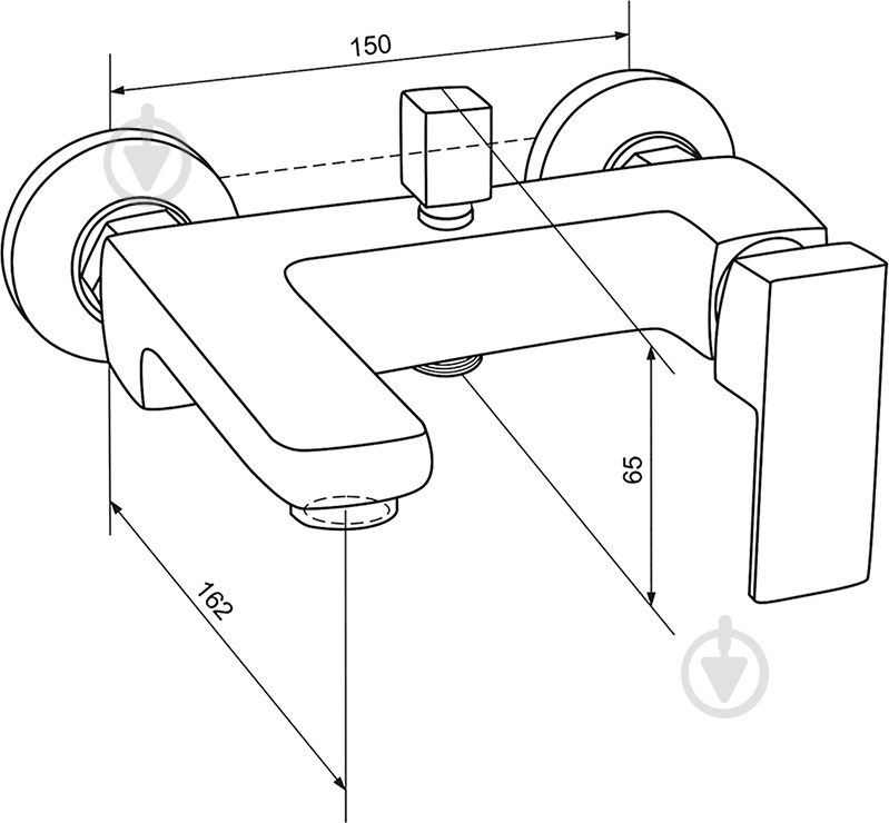 Смеситель для ванны Tango Quadro 03 - фото 2 Смеситель для ванны Tango Quadro 03 - фото 2