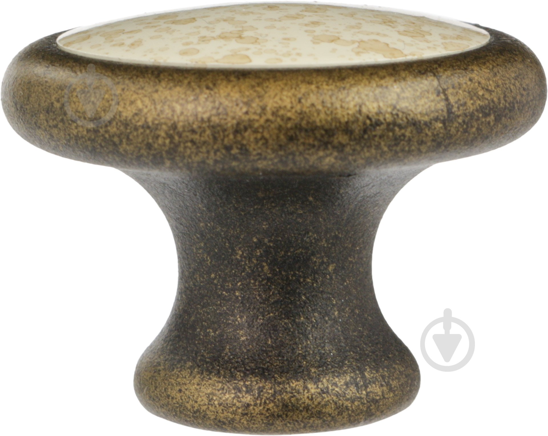 Мебельная ручка кнопка Poliplast на одно отверстие мм 0026EBRAMA бронзовый - фото 2