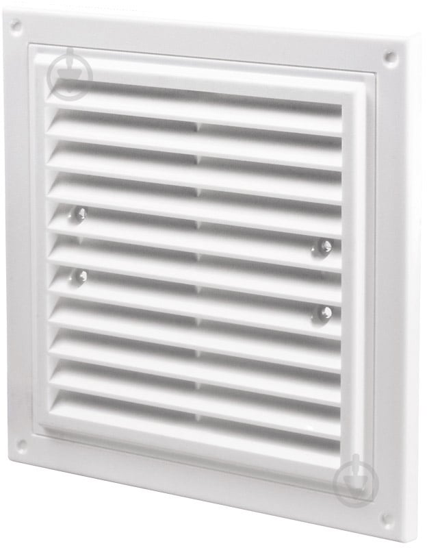 Решетка Домовент ДВ 205x205с М пластик белый - фото 1