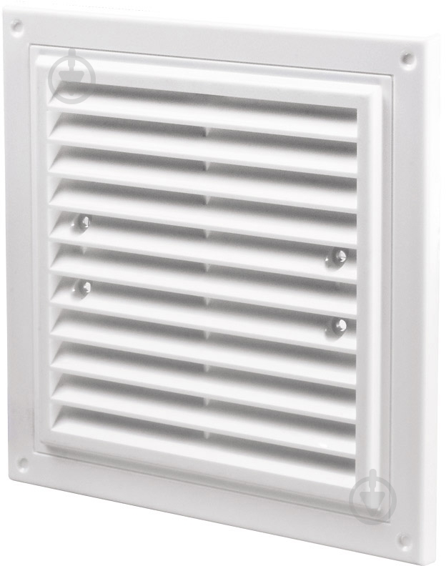 Решетка Домовент ДВ 350x350с М пластик белый - фото 1