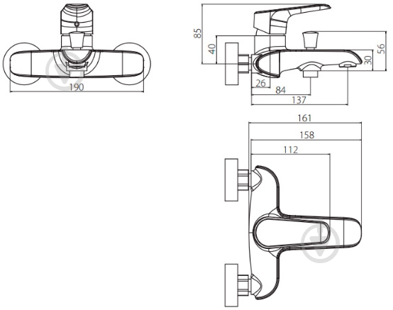 Смеситель для ванны Damixa Origin Evo 821000000 - фото 2