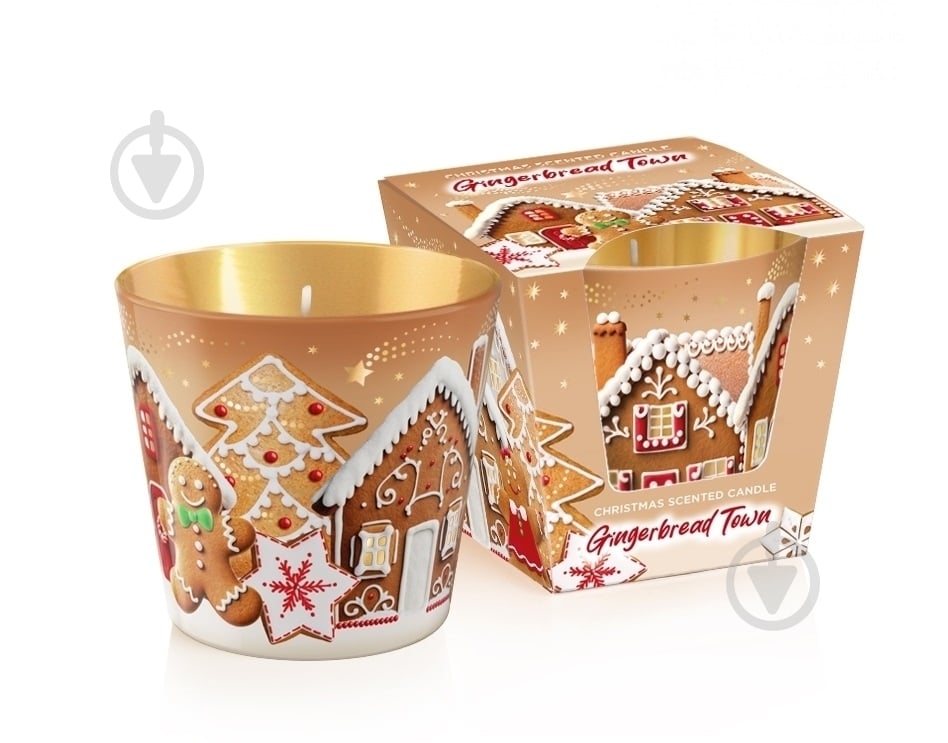 Свеча ароматическая Bartek Candles Пряничный город (Стекло 115г.) - фото 1