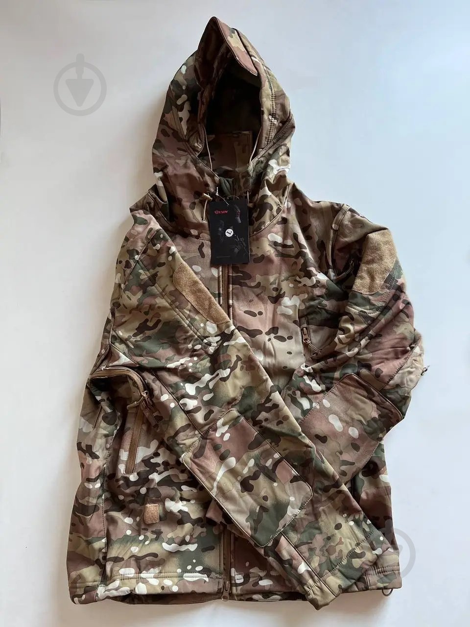 Куртка мужская демисезонная ESDY тактическая Softshell Shark Skin 01, зеленая р.M multicam - фото 3 Куртка мужская демисезонная ESDY тактическая Softshell Shark Skin 01, зеленая р.M multicam - фото 3