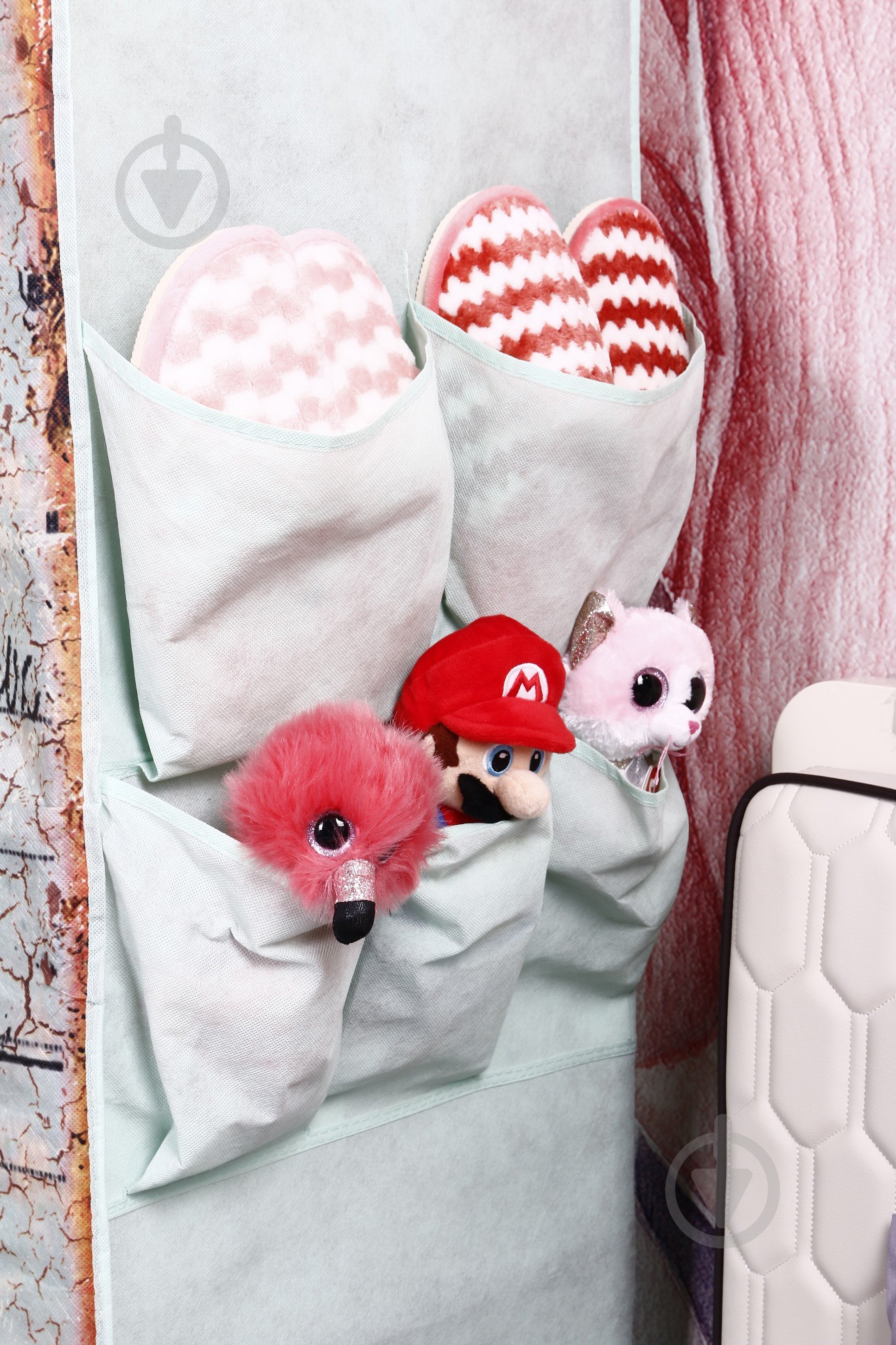 Тканевый шкаф JOY с карманами 1560х870х460 мм зеленый - фото 7