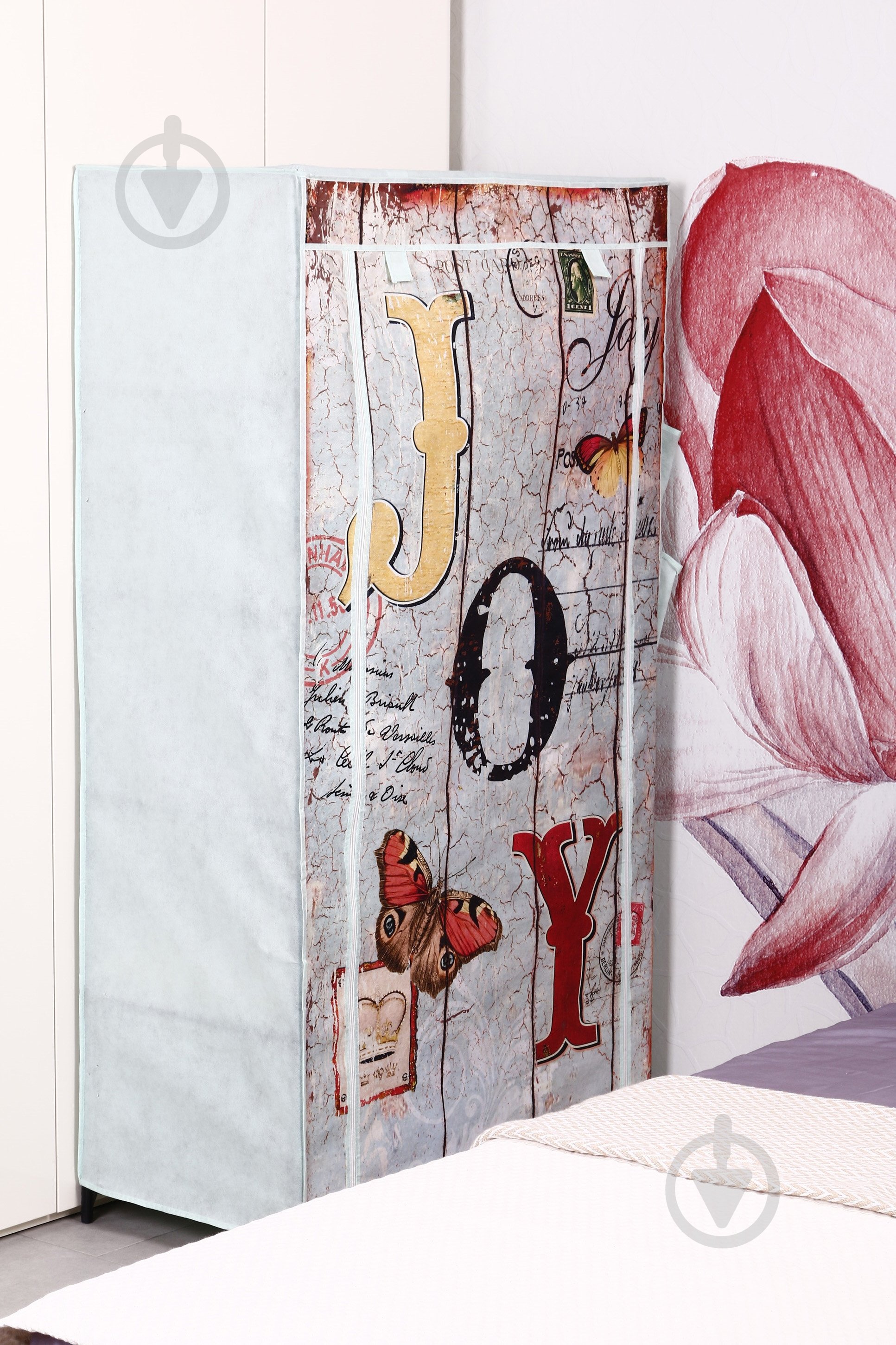 Тканевый шкаф JOY с карманами 1560х870х460 мм зеленый - фото 8