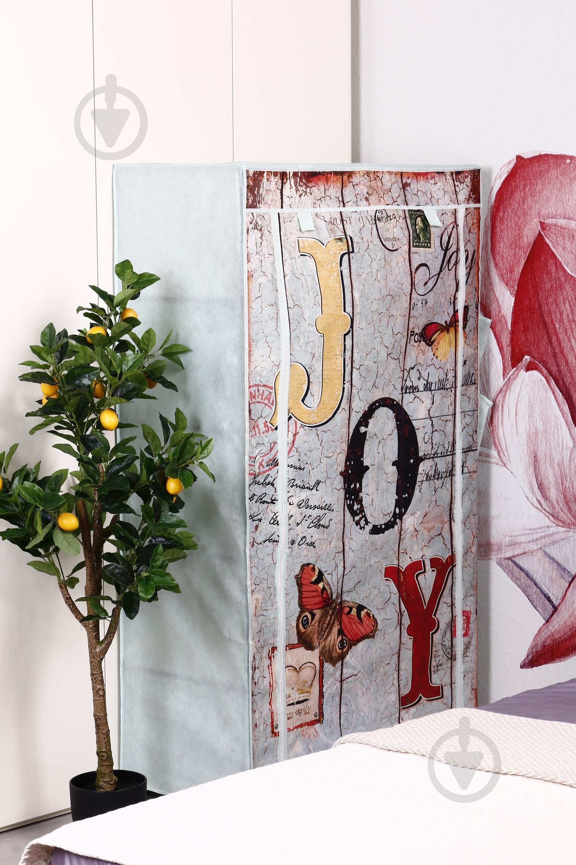 Тканевый шкаф JOY с карманами 1560х870х460 мм зеленый - фото 10