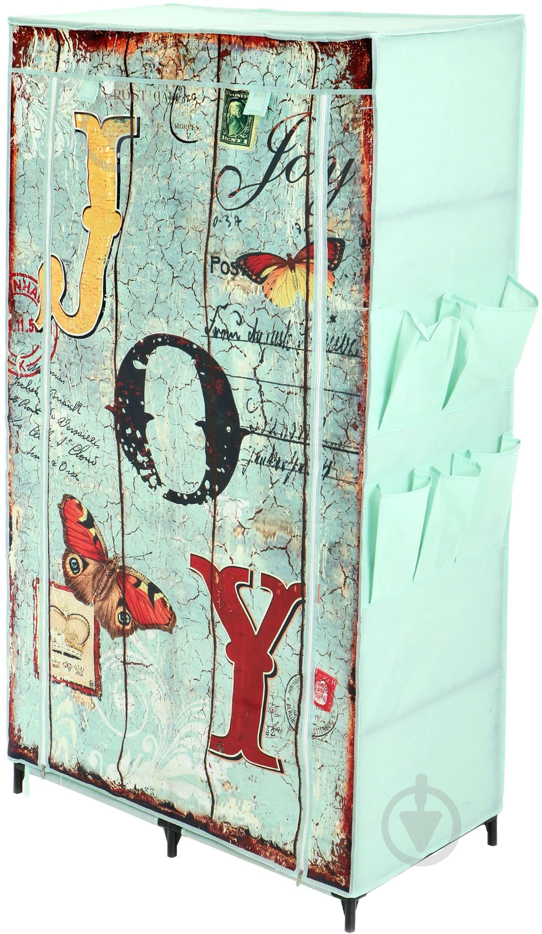 Тканевый шкаф JOY с карманами 1560х870х460 мм зеленый - фото 3