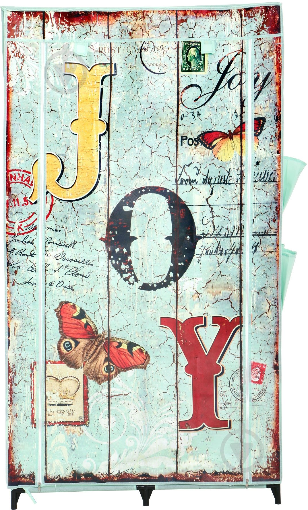 Тканевый шкаф JOY с карманами 1560х870х460 мм зеленый - фото 2