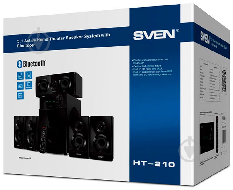 Акустическая система Sven HT-210 5.1 black - фото 9 Акустическая система Sven HT-210 5.1 black - фото 9