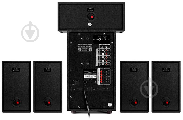 Акустическая система Sven HT-210 5.1 black - фото 4 Акустическая система Sven HT-210 5.1 black - фото 4