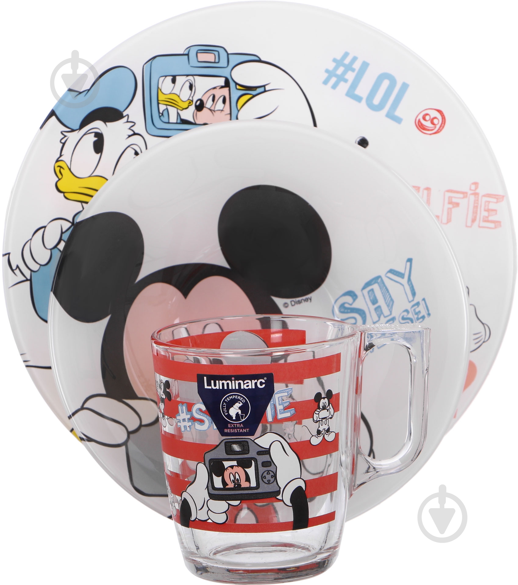 Набір дитячого посуду Party Mickey 3 предмети N5278 Disney Luminarc - фото 1