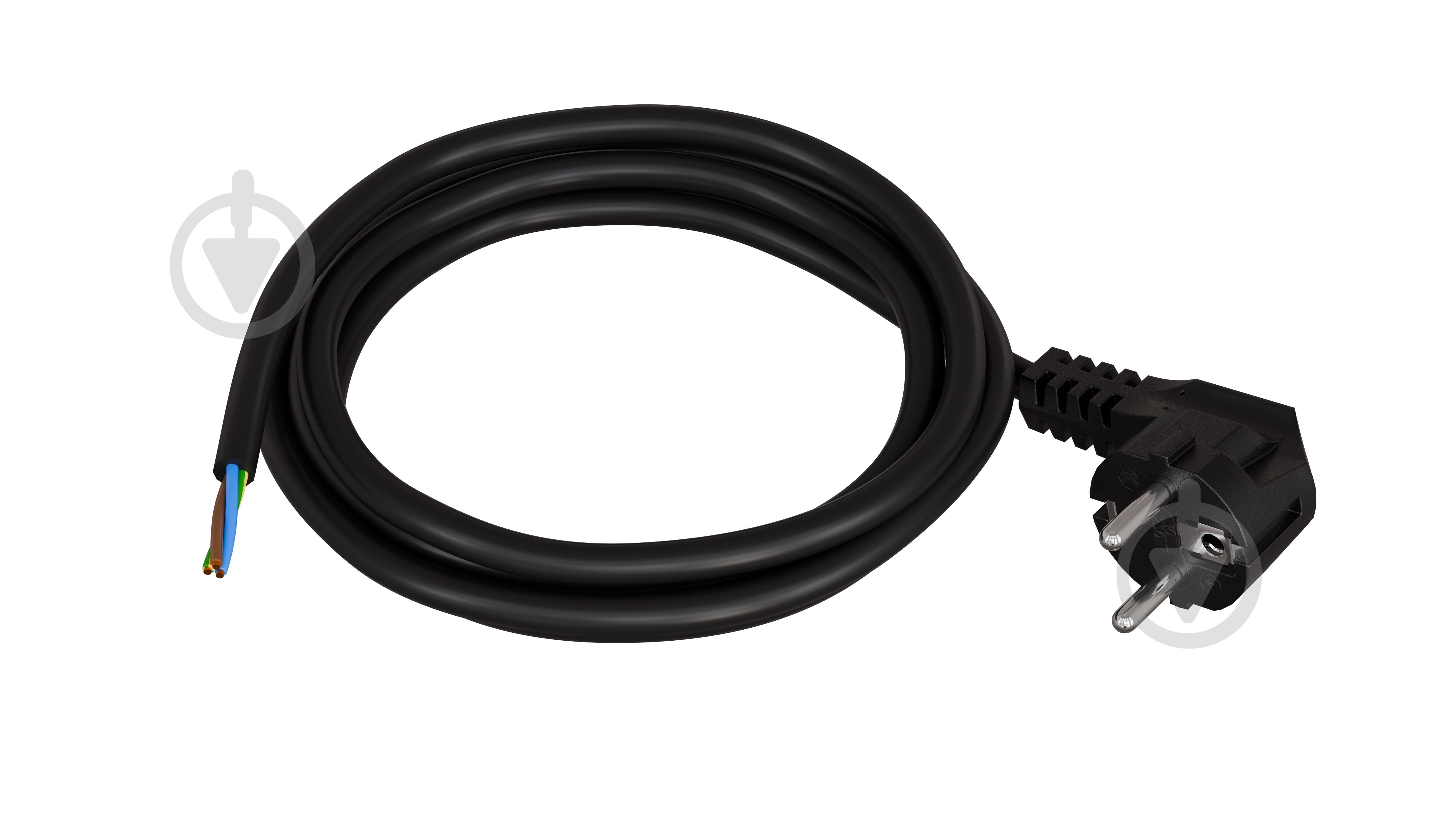 Кабель силовой Одескабель H05VV-F H05VV-F 3G0,75 1,7 м с вилкой DE 1 R2 медь - фото 1