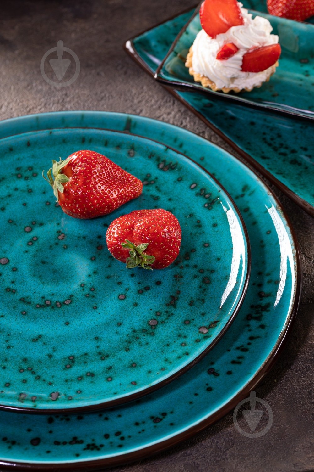 Тарілка Manna Ceramics 26 см Тіффані Бірюза - фото 4