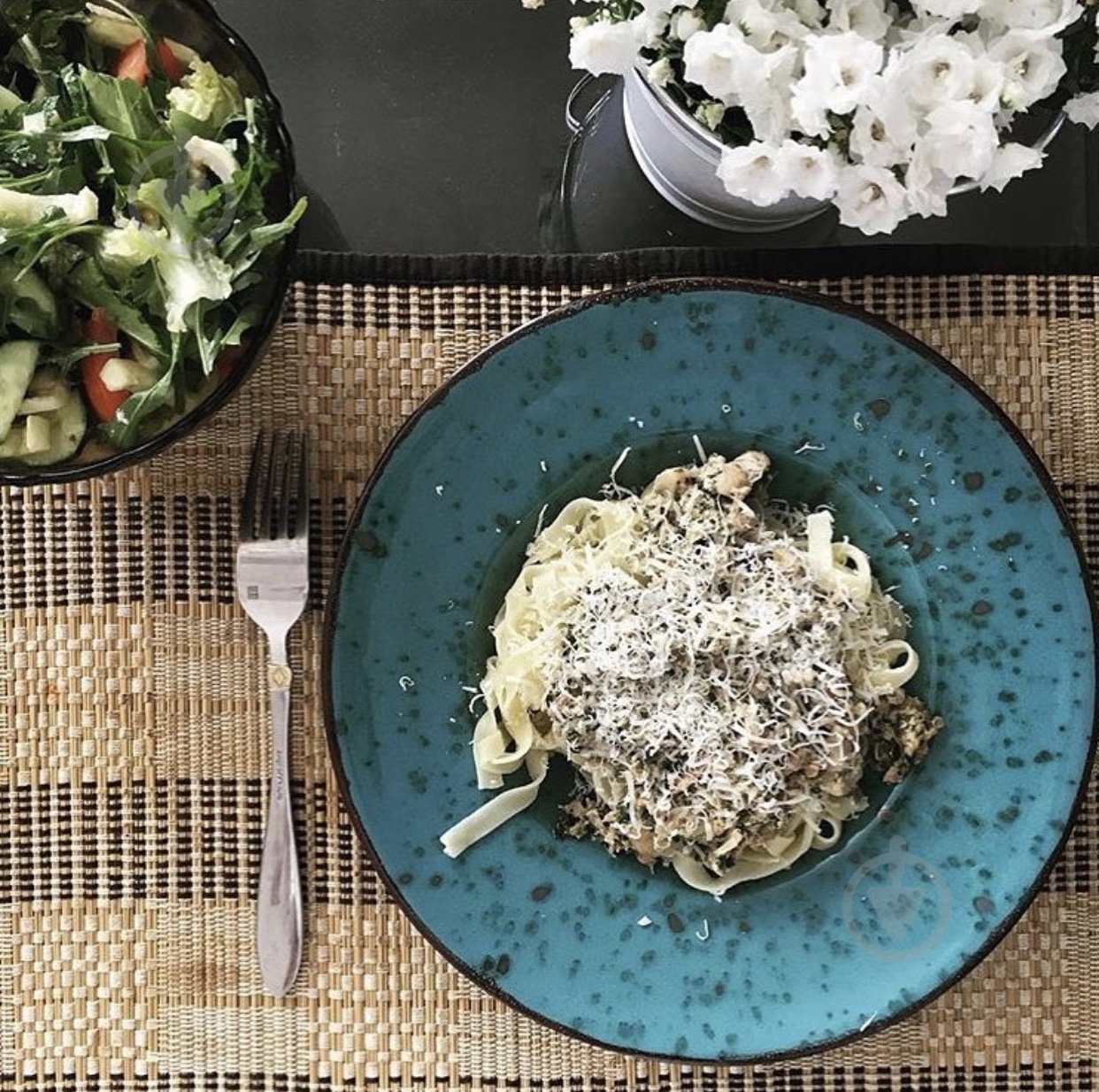 Тарілка Manna Ceramics 26 см Тіффані Бірюза - фото 3