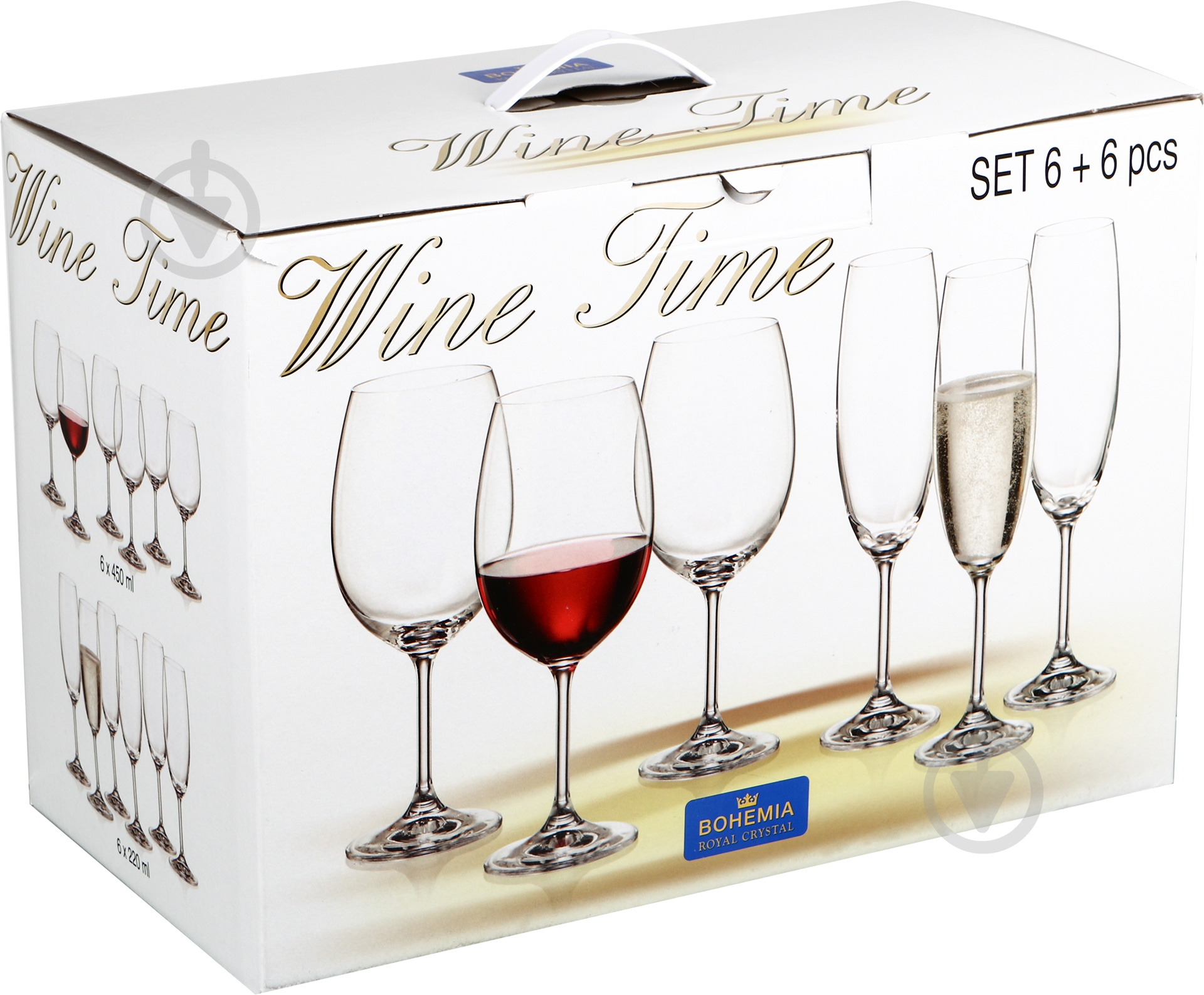 Набір бокалів Bohemia Wine Time 12 шт. - фото 4 Набір бокалів Bohemia Wine Time 12 шт. - фото 4