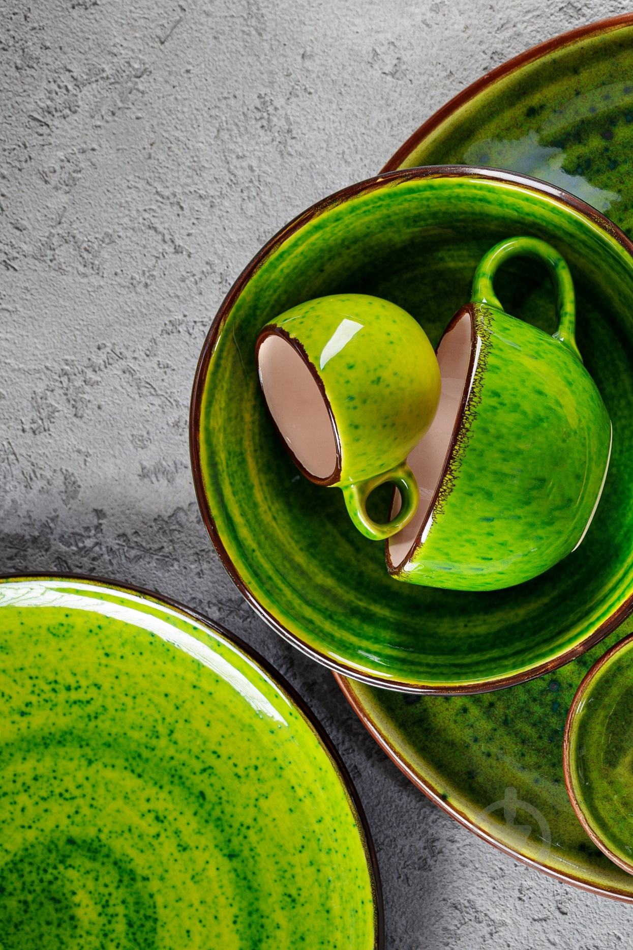 Тарелка Manna Ceramics 26 см Лайм - фото 3