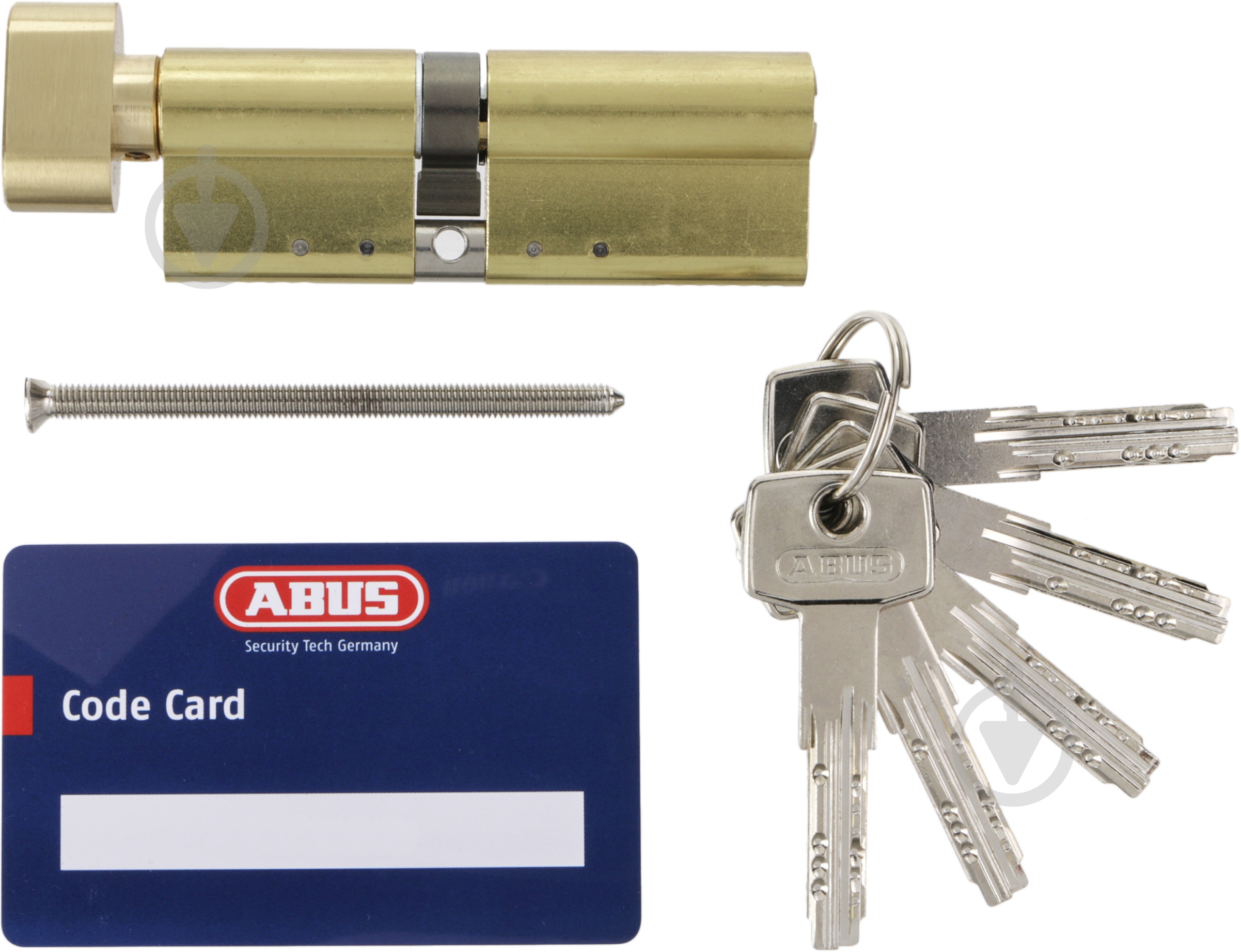 Циліндр Abus KD15 50x40 ключ-вороток 90 мм матова латунь - фото 3