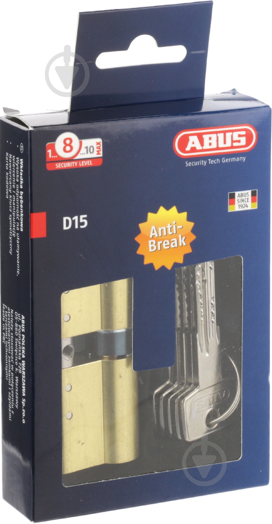 Цилиндр Abus D15 30x30 ключ-ключ 60 мм матовая латунь - фото 3 Цилиндр Abus D15 30x30 ключ-ключ 60 мм матовая латунь - фото 3