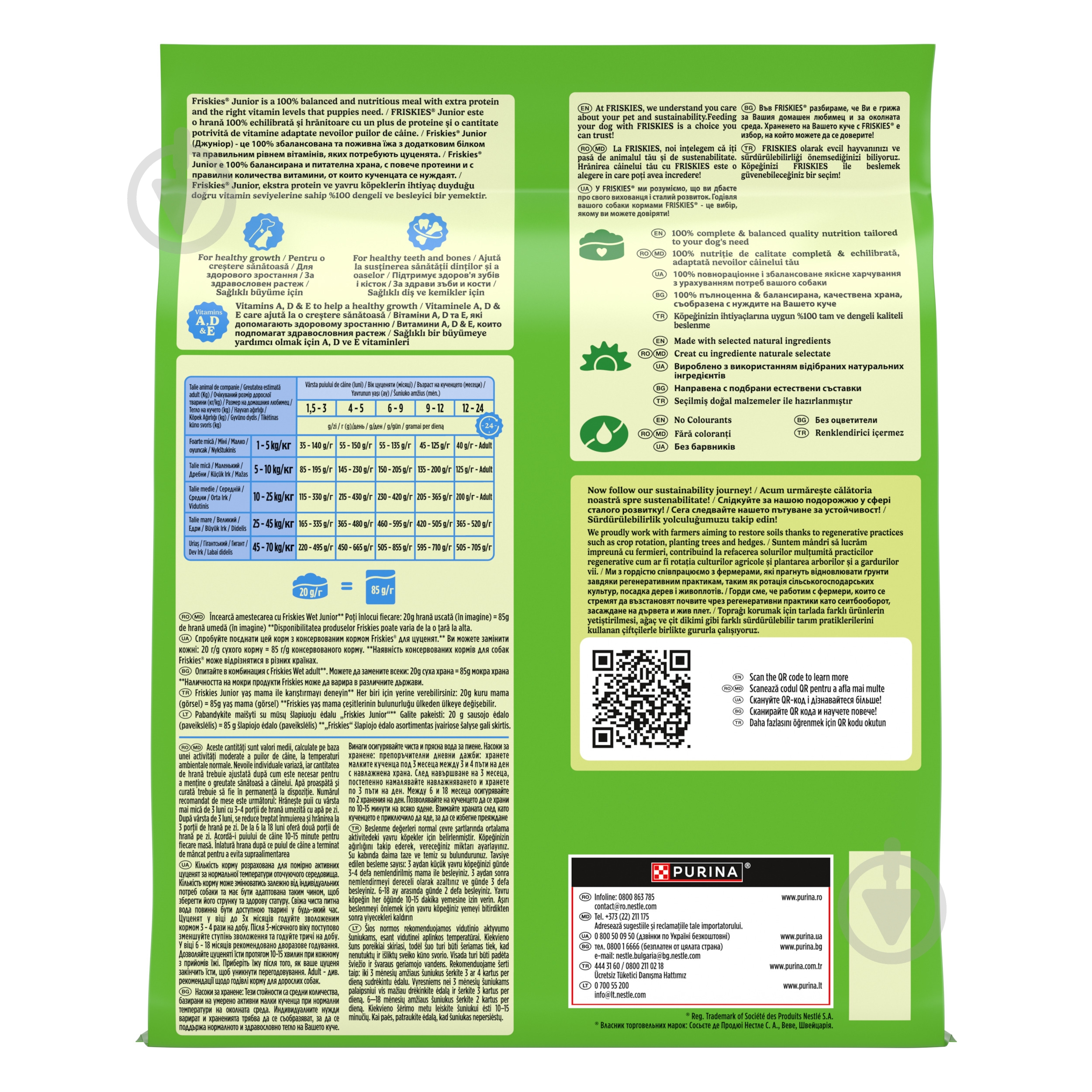 Корм сухий FRISKIES by Purina Junior з куркою, овочами та молоком 2,4 кг - фото 2 Корм сухий FRISKIES by Purina Junior з куркою, овочами та молоком 2,4 кг - фото 2