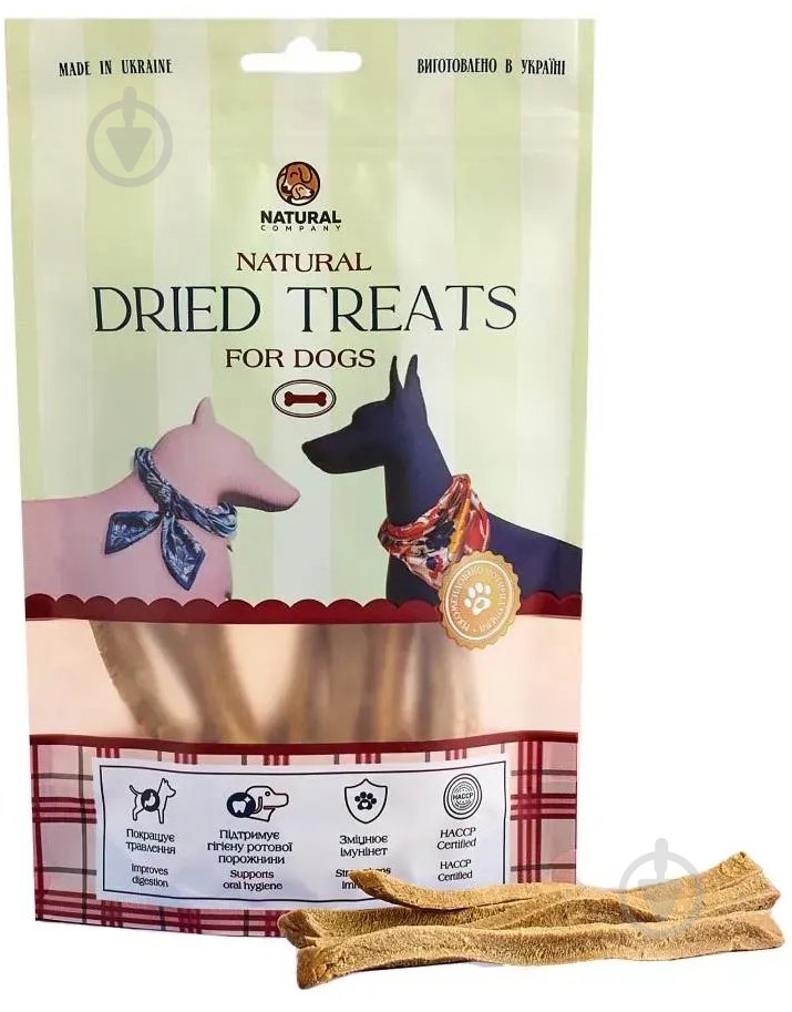 Ласощі Naturall м‘ясні смужки з індички 100 г (4820241161461) - фото 1 Ласощі Naturall м‘ясні смужки з індички 100 г (4820241161461) - фото 1