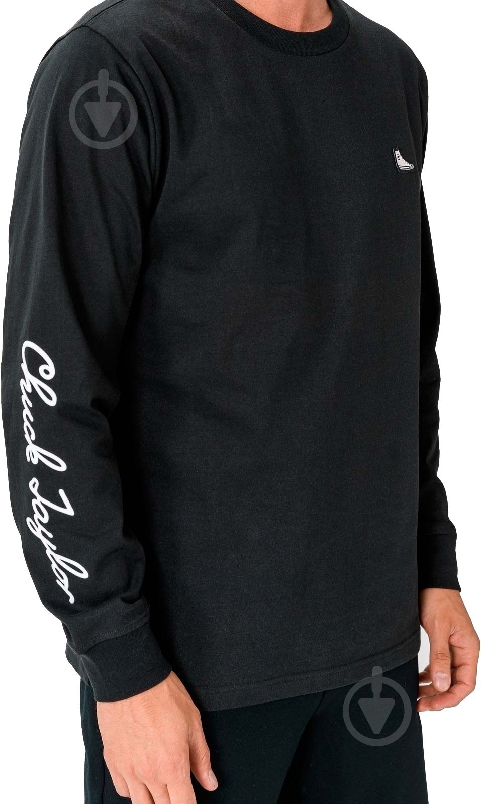 Футболка Converse CONVERSE CT SNEAKER PATCH LS TEE 10020536-001 р.L чорний - фото 3