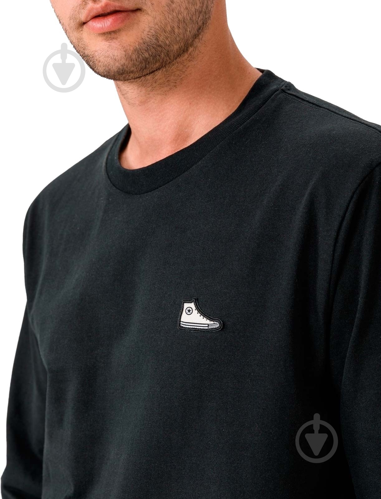 Футболка Converse CONVERSE CT SNEAKER PATCH LS TEE 10020536-001 р.L чорний - фото 4