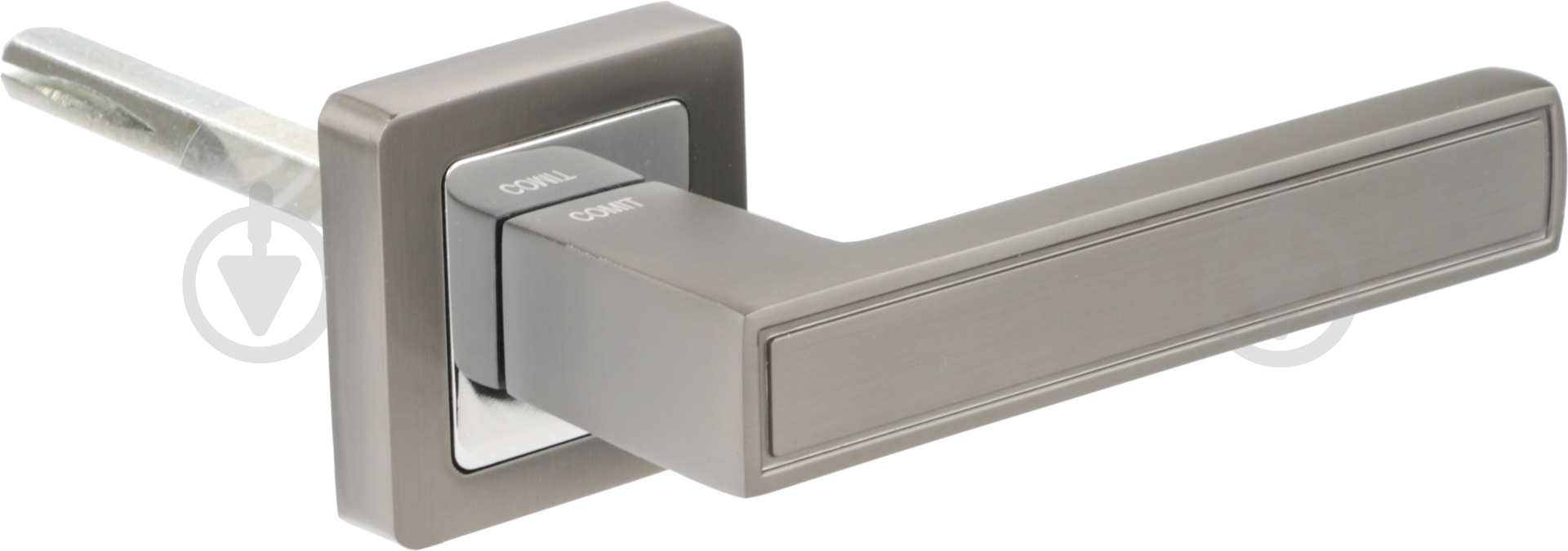 Ручка на розетке Comit page хром/титан - фото 1