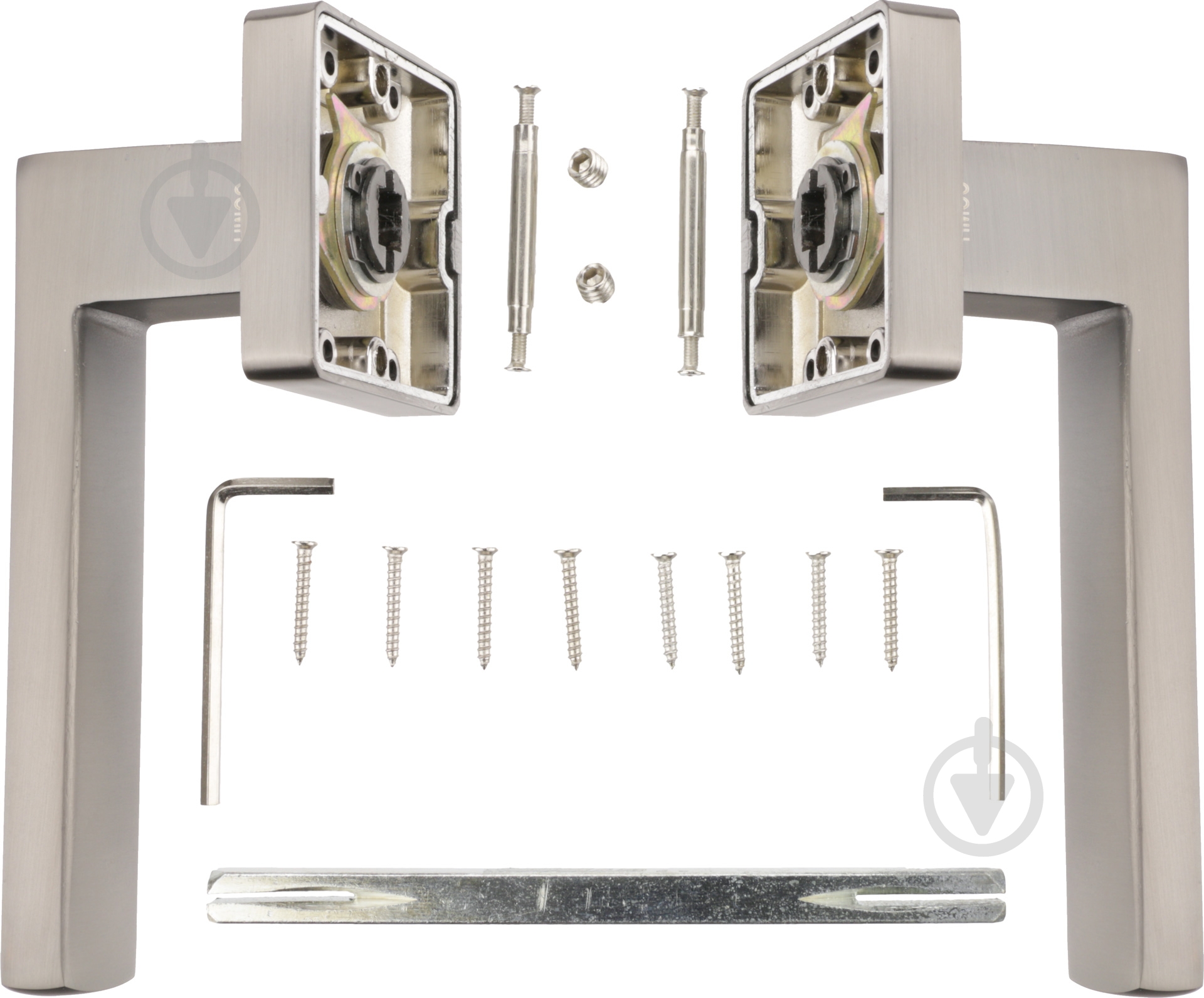 Ручка на розетке Comit page хром/титан - фото 4