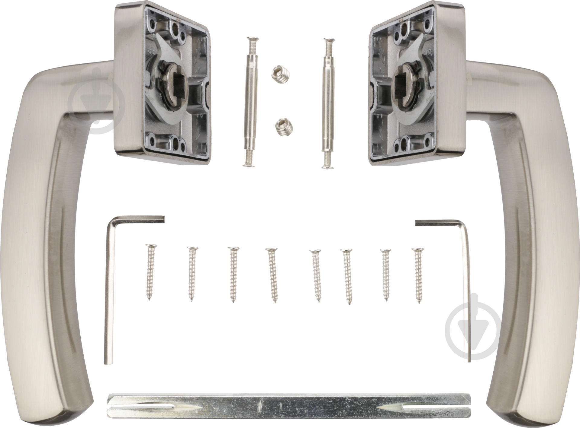 Ручка на розетке Comit ritz матовый хром/никель - фото 3