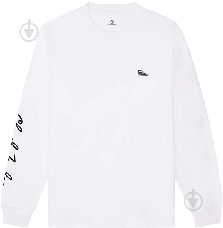 Футболка Converse CONVERSE CT SNEAKER PATCH LS TEE 10020536-102 р.S білий - фото 1
