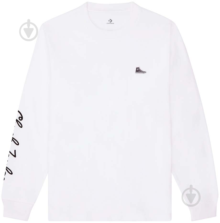 Футболка Converse CONVERSE CT SNEAKER PATCH LS TEE 10020536-102 р.S білий - фото 4