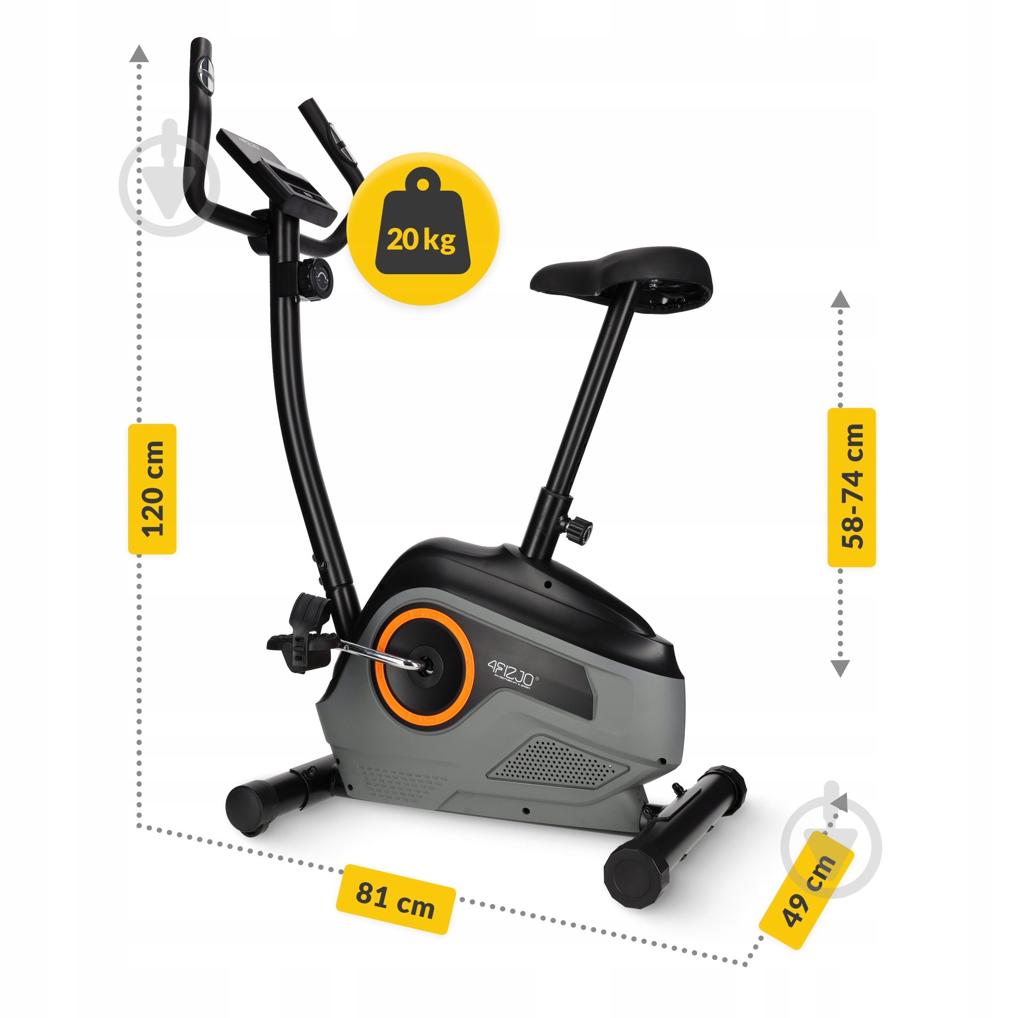 ᐉ Велотренажер магнітний 4fizjo 4FIZJO Active+ Black/Gold (P